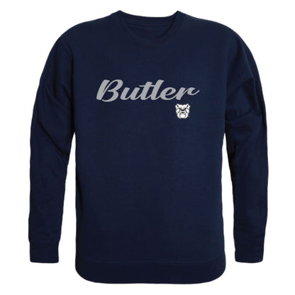 Butler University Bulldog Script Crewneck Pullover Sweatshirt Sweater Black-Campus-Wardrobe