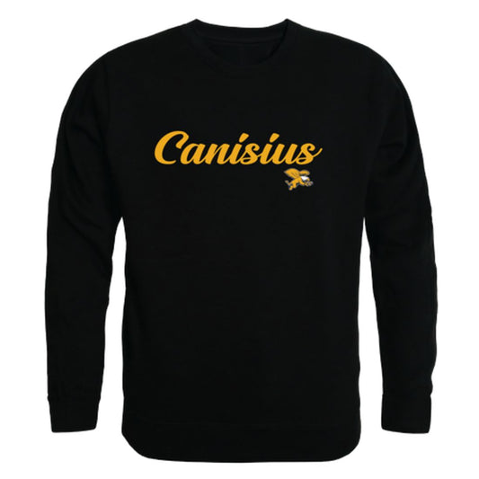 Canisius College Golden Griffins Script Crewneck Pullover Sweatshirt Sweater Black-Campus-Wardrobe