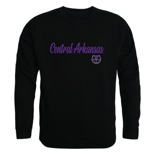 UCA University of Central Arkansas Bears Script Crewneck Pullover Sweatshirt Sweater Black-Campus-Wardrobe