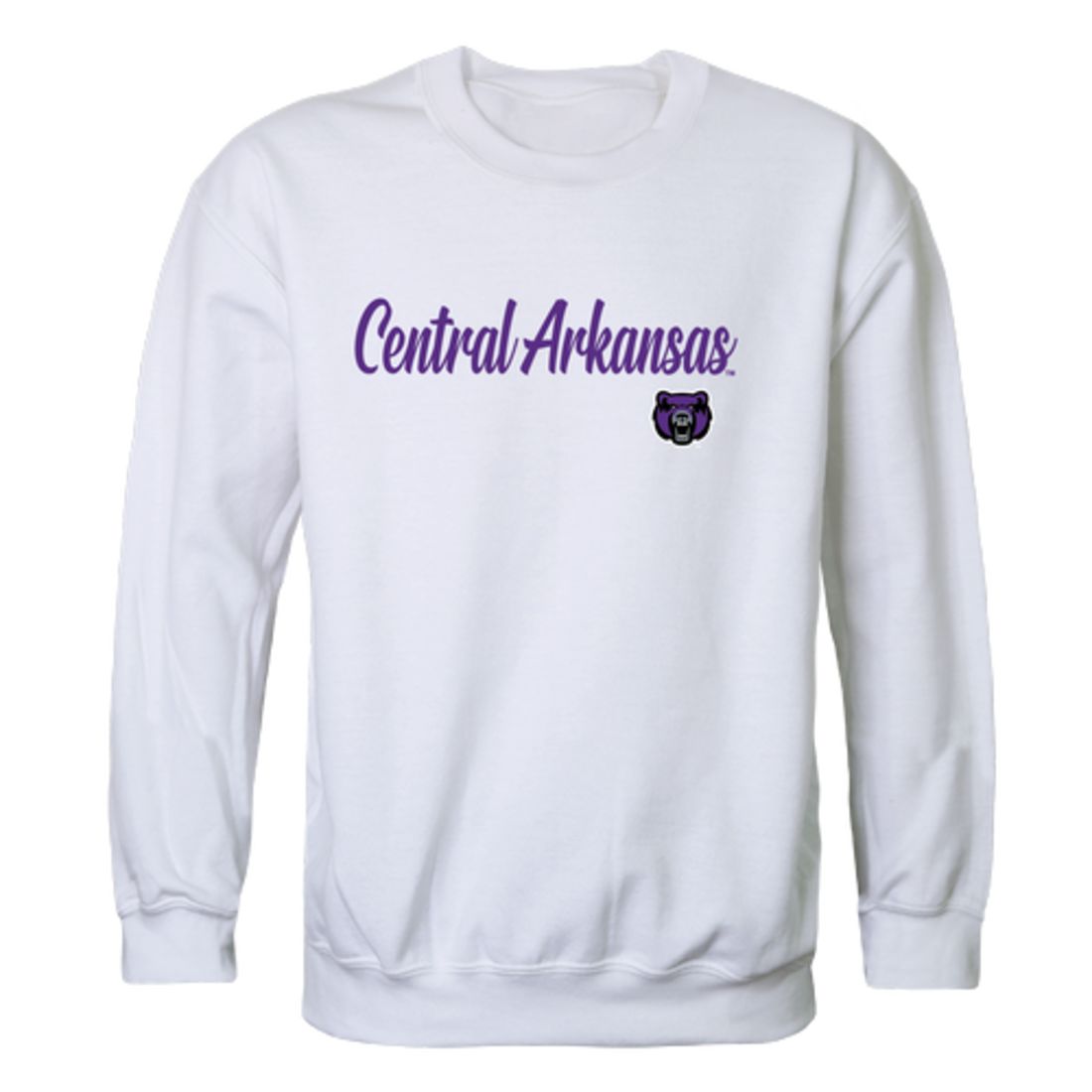 UCA University of Central Arkansas Bears Script Crewneck Pullover Sweatshirt Sweater Black-Campus-Wardrobe