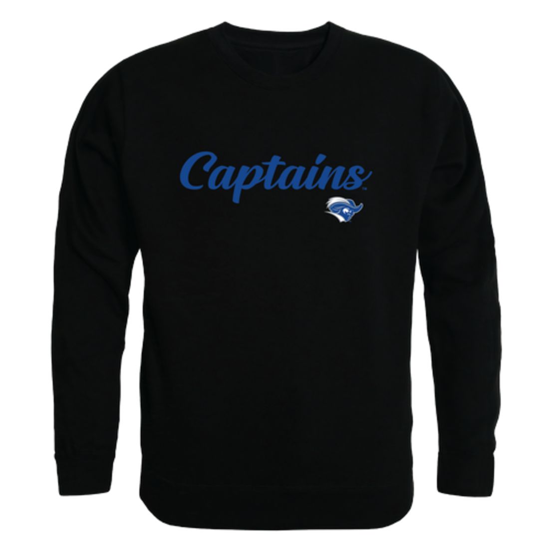 CNU Christopher Newport University Captains Script Crewneck Pullover Sweatshirt Sweater Black-Campus-Wardrobe