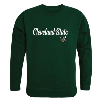 CSU Cleveland State University Vikings Script Crewneck Pullover Sweatshirt Sweater Black-Campus-Wardrobe