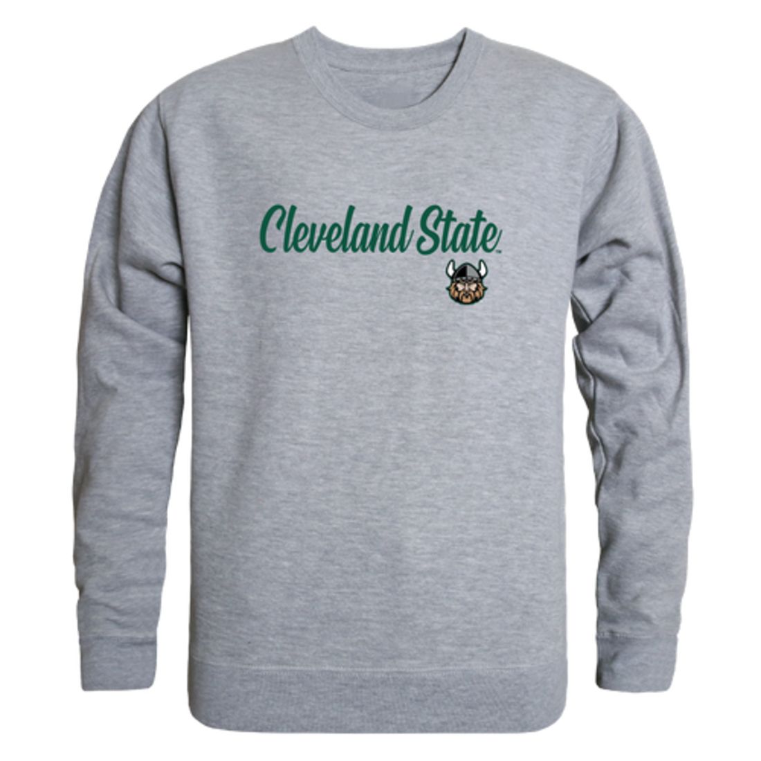 CSU Cleveland State University Vikings Script Crewneck Pullover Sweatshirt Sweater Black-Campus-Wardrobe