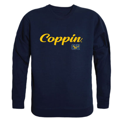 CSU Coppin State University Eagles Script Crewneck Pullover Sweatshirt Sweater Black-Campus-Wardrobe