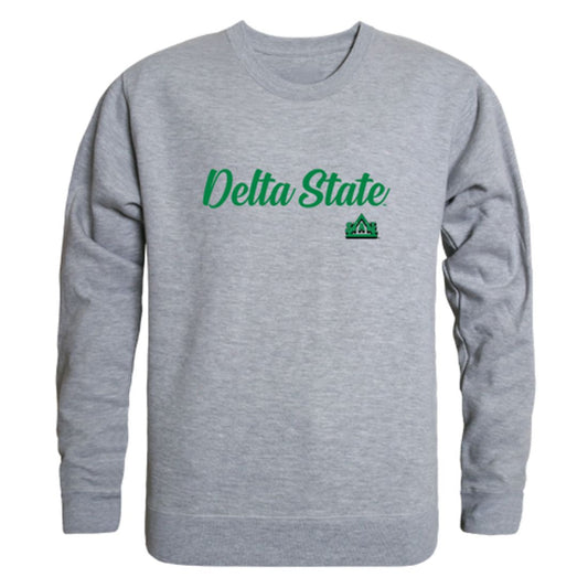 Mouseover Image, DSU Delta State University Statesmen Script Crewneck Pullover Sweatshirt Sweater Black-Campus-Wardrobe