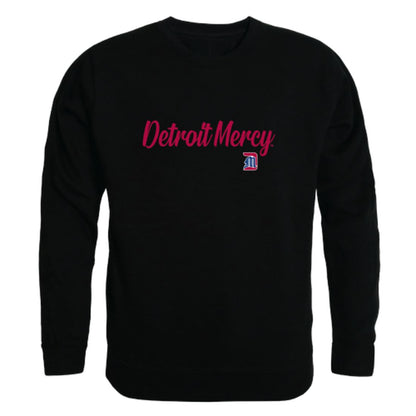 UDM University of Detroit Mercy Titans Script Crewneck Pullover Sweatshirt Sweater Black-Campus-Wardrobe