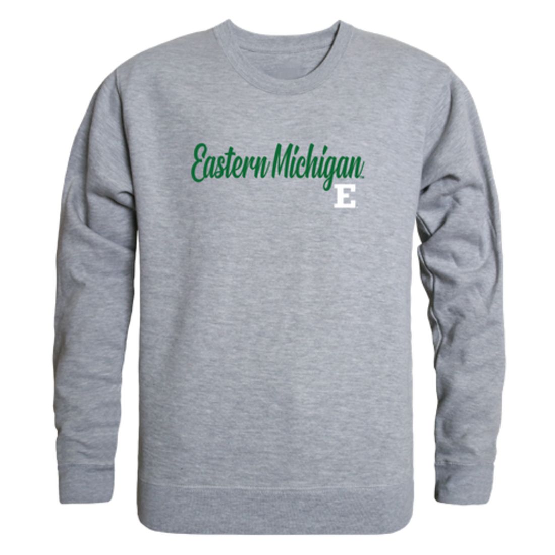 EMU Eastern Michigan University Eagles Script Crewneck Pullover Sweatshirt Sweater Black-Campus-Wardrobe