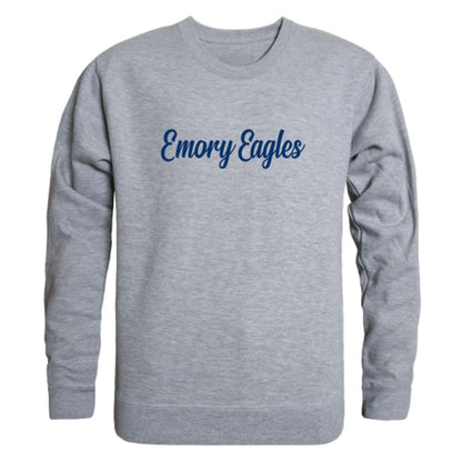 Emory University Eagles Script Crewneck Pullover Sweatshirt Sweater Black-Campus-Wardrobe