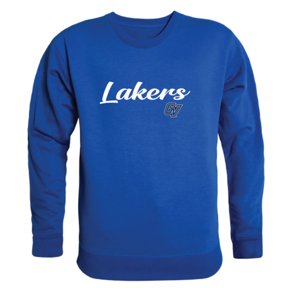 GVSU Grand Valley State University Lakers Script Crewneck Pullover Sweatshirt Sweater Black-Campus-Wardrobe