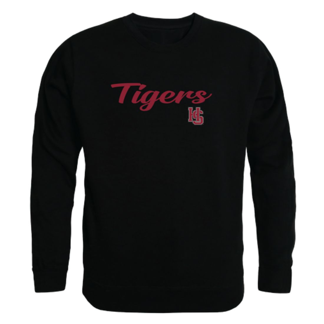 HSC Hampden-Sydney College Tigers Script Crewneck Pullover Sweatshirt Sweater Black-Campus-Wardrobe