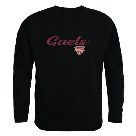 Iona College Gaels Script Crewneck Pullover Sweatshirt Sweater Black-Campus-Wardrobe