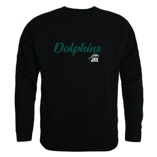 JU Jacksonville University Dolphin Script Crewneck Pullover Sweatshirt Sweater Black-Campus-Wardrobe