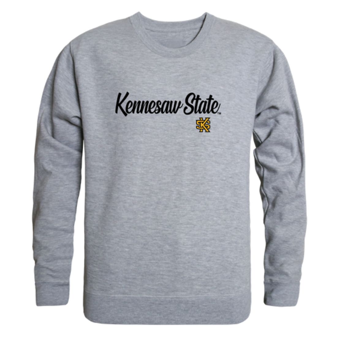 KSU Kennesaw State University Owls Script Crewneck Pullover Sweatshirt Sweater Black-Campus-Wardrobe