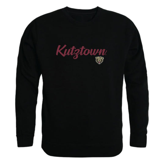 Kutztown University of Pennsylvania Golden Bears Script Crewneck Pullover Sweatshirt Sweater Black-Campus-Wardrobe