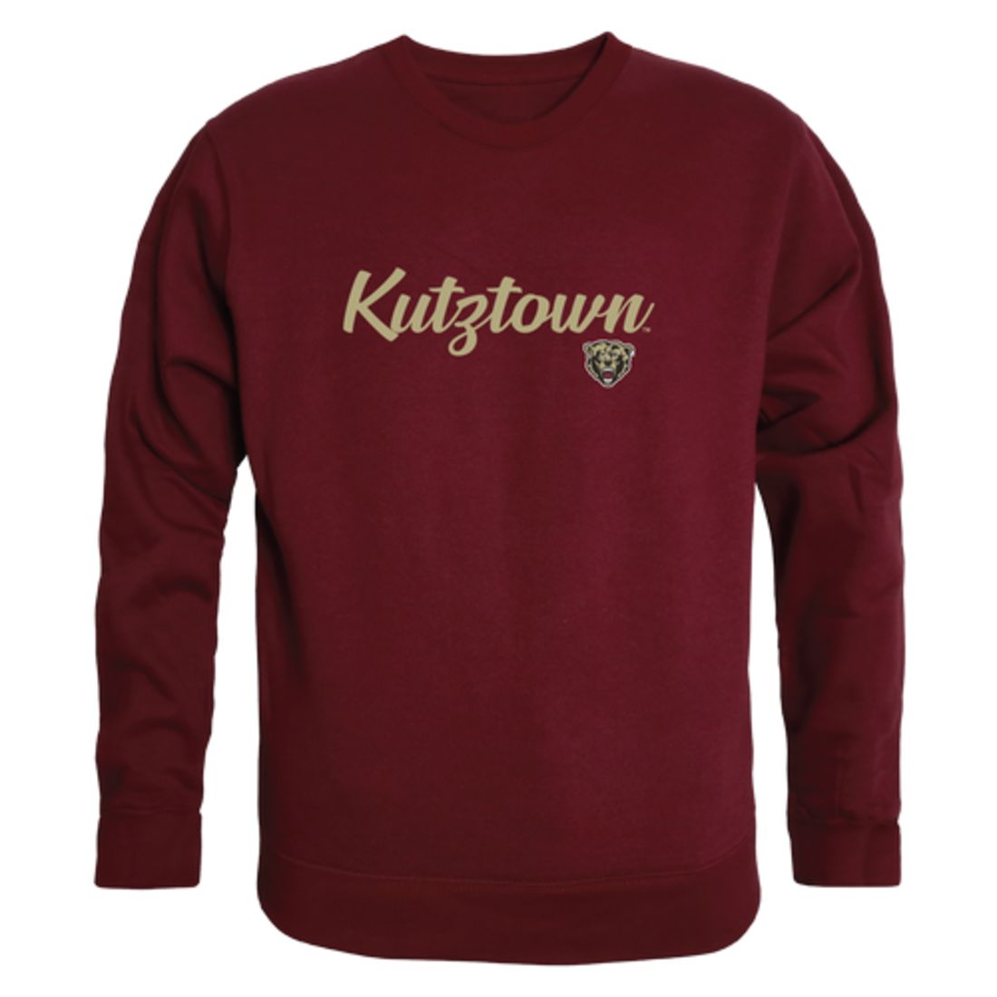 Kutztown University of Pennsylvania Golden Bears Script Crewneck Pullover Sweatshirt Sweater Black-Campus-Wardrobe