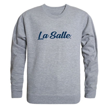 La Salle University Explorers Script Crewneck Pullover Sweatshirt Sweater Black-Campus-Wardrobe