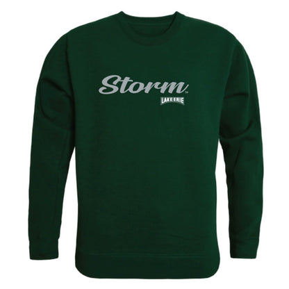 Lake Erie College Storm Script Crewneck Pullover Sweatshirt Sweater Black-Campus-Wardrobe