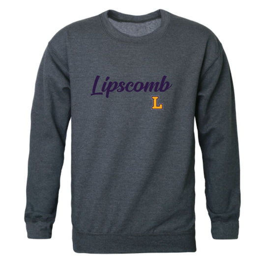 Lipscomb University Bisons Script Crewneck Pullover Sweatshirt Sweater Heather Charcoal-Campus-Wardrobe