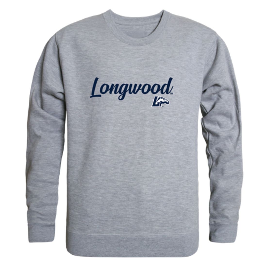 Longwood University Lancers Script Crewneck Pullover Sweatshirt Sweater Black-Campus-Wardrobe