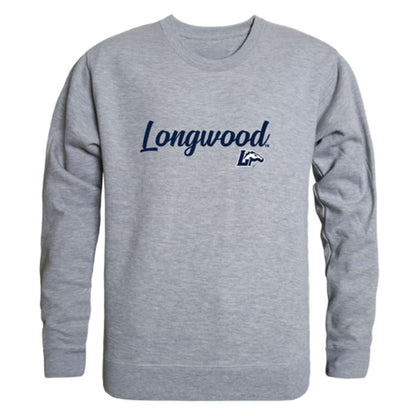 Longwood University Lancers Script Crewneck Pullover Sweatshirt Sweater Black-Campus-Wardrobe
