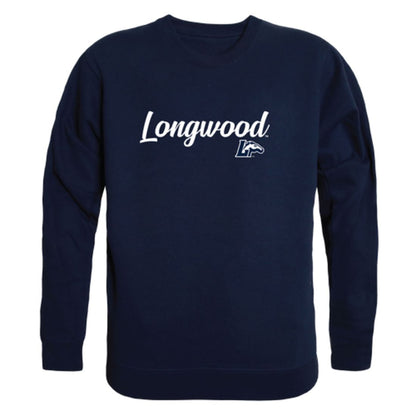 Longwood University Lancers Script Crewneck Pullover Sweatshirt Sweater Black-Campus-Wardrobe