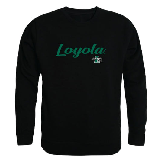 Loyola University Maryland Greyhounds Script Crewneck Pullover Sweatshirt Sweater Black-Campus-Wardrobe