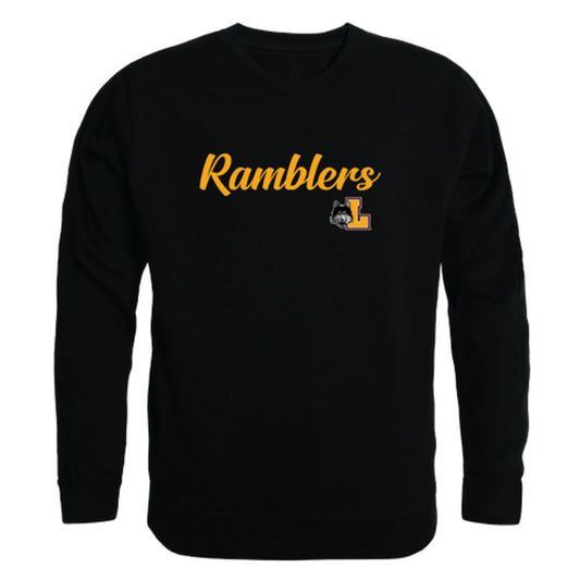 LUC Loyola University Chicago Ramblers Script Crewneck Pullover Sweatshirt Sweater Black-Campus-Wardrobe