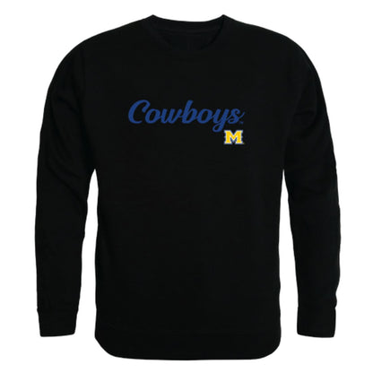 McNeese State University Cowboys and Cowgirls Script Crewneck Pullover Sweatshirt Sweater Black-Campus-Wardrobe