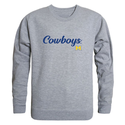 McNeese State University Cowboys and Cowgirls Script Crewneck Pullover Sweatshirt Sweater Black-Campus-Wardrobe