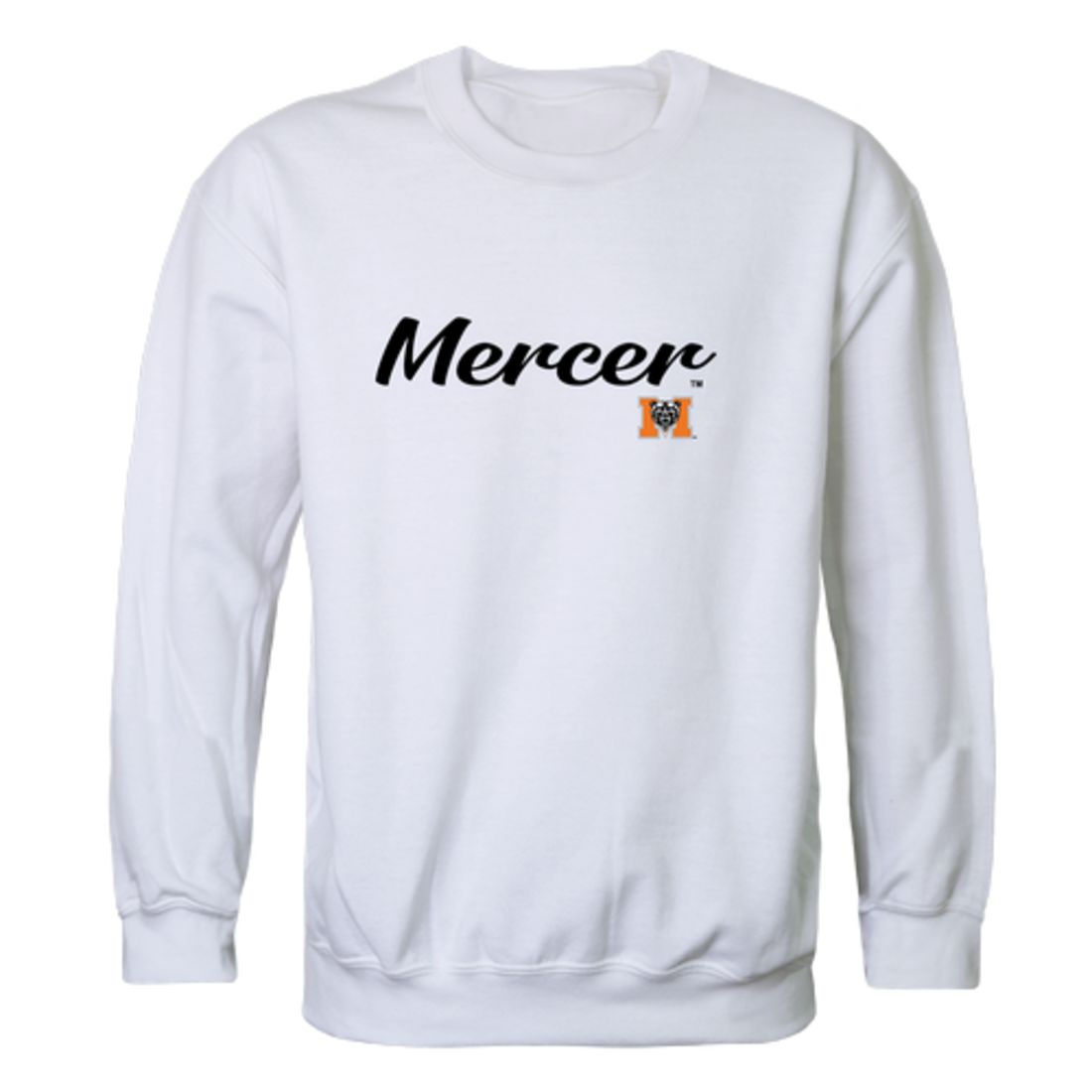 Mercer University Bears Script Crewneck Pullover Sweatshirt Sweater Black-Campus-Wardrobe