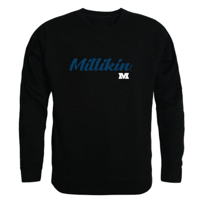 Millikin University Big Blue Script Crewneck Pullover Sweatshirt Sweater Black-Campus-Wardrobe