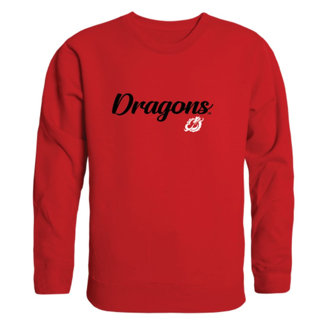 MSUM Minnesota State University Moorhead Dragons Script Crewneck Pullover Sweatshirt Sweater Black-Campus-Wardrobe