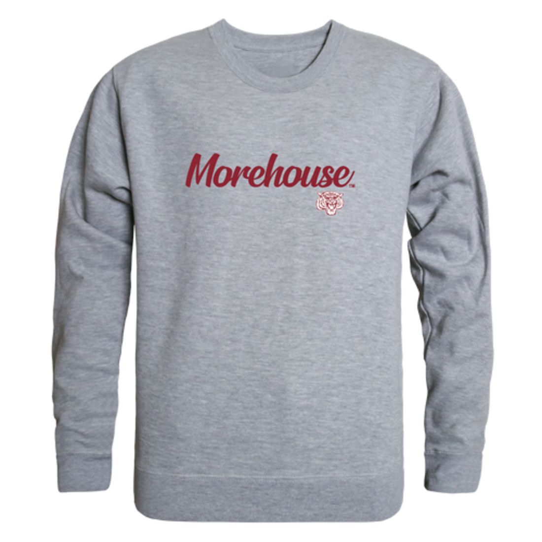 Morehouse College Maroon Tigers Script Crewneck Pullover Sweatshirt Sweater Black-Campus-Wardrobe