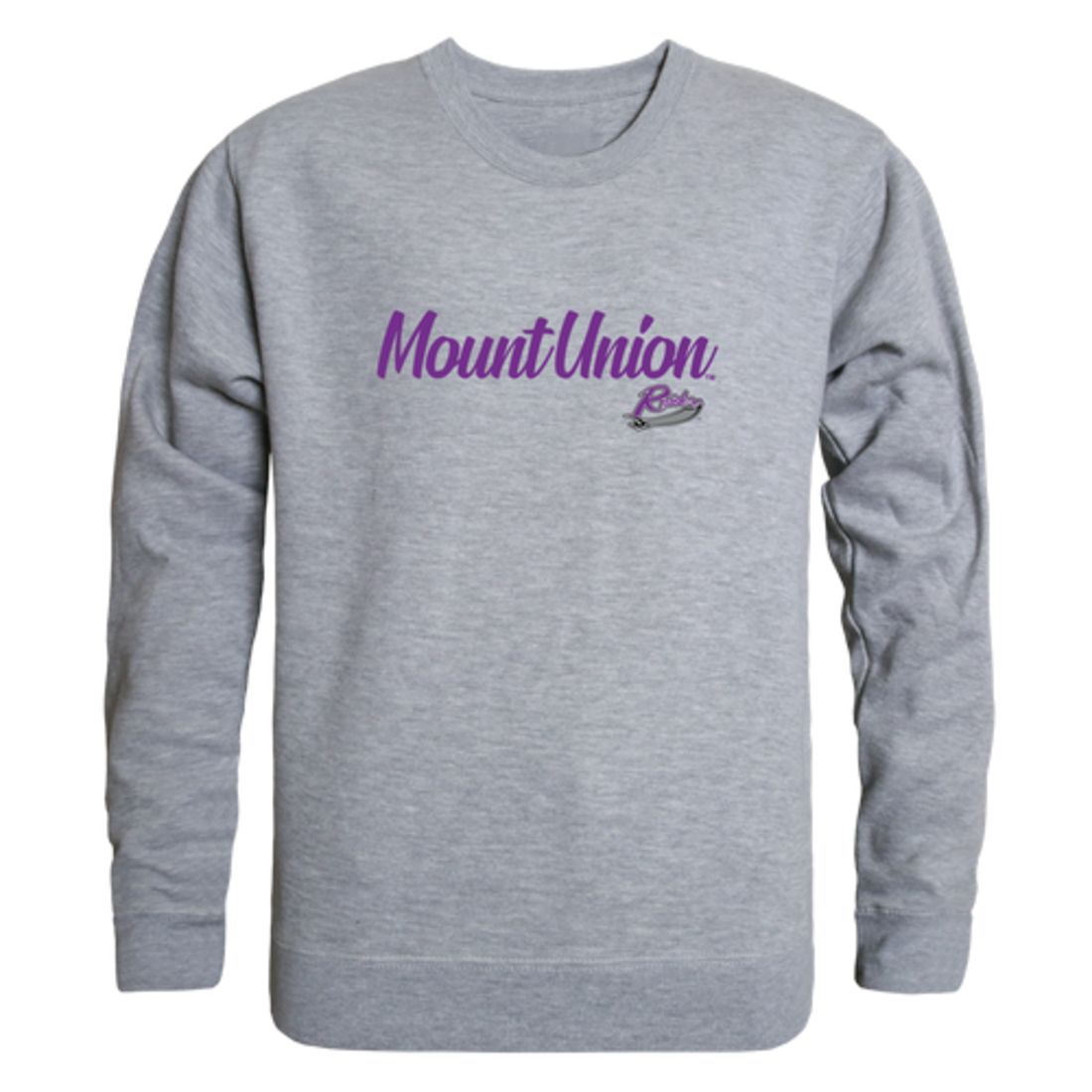 University of Mount Union Raiders Script Crewneck Pullover Sweatshirt Sweater Black-Campus-Wardrobe