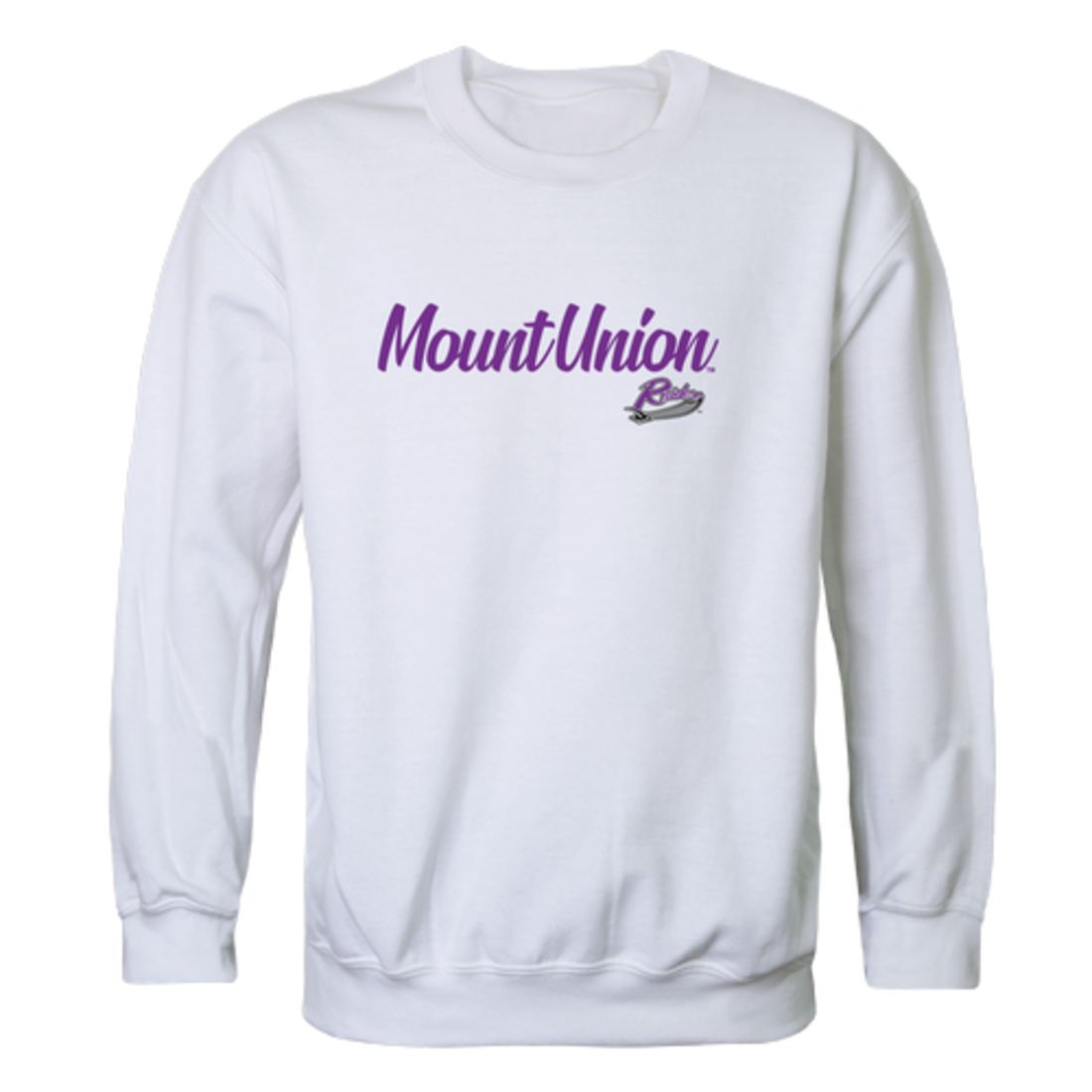 University of Mount Union Raiders Script Crewneck Pullover Sweatshirt Sweater Black-Campus-Wardrobe