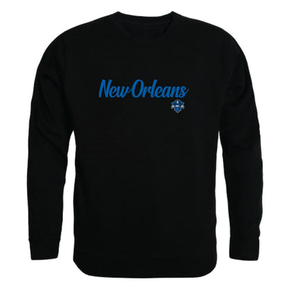 UNO University of New Orleans Privateers Script Crewneck Pullover Sweatshirt Sweater Black-Campus-Wardrobe