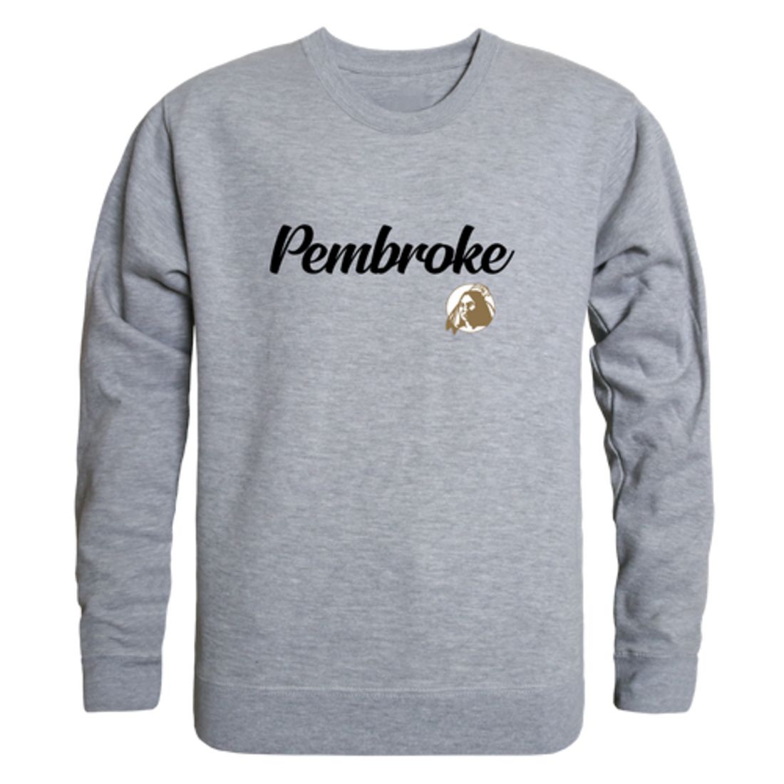 UNCP University of North Carolina at Pembroke Braves Script Crewneck Pullover Sweatshirt Sweater Black-Campus-Wardrobe