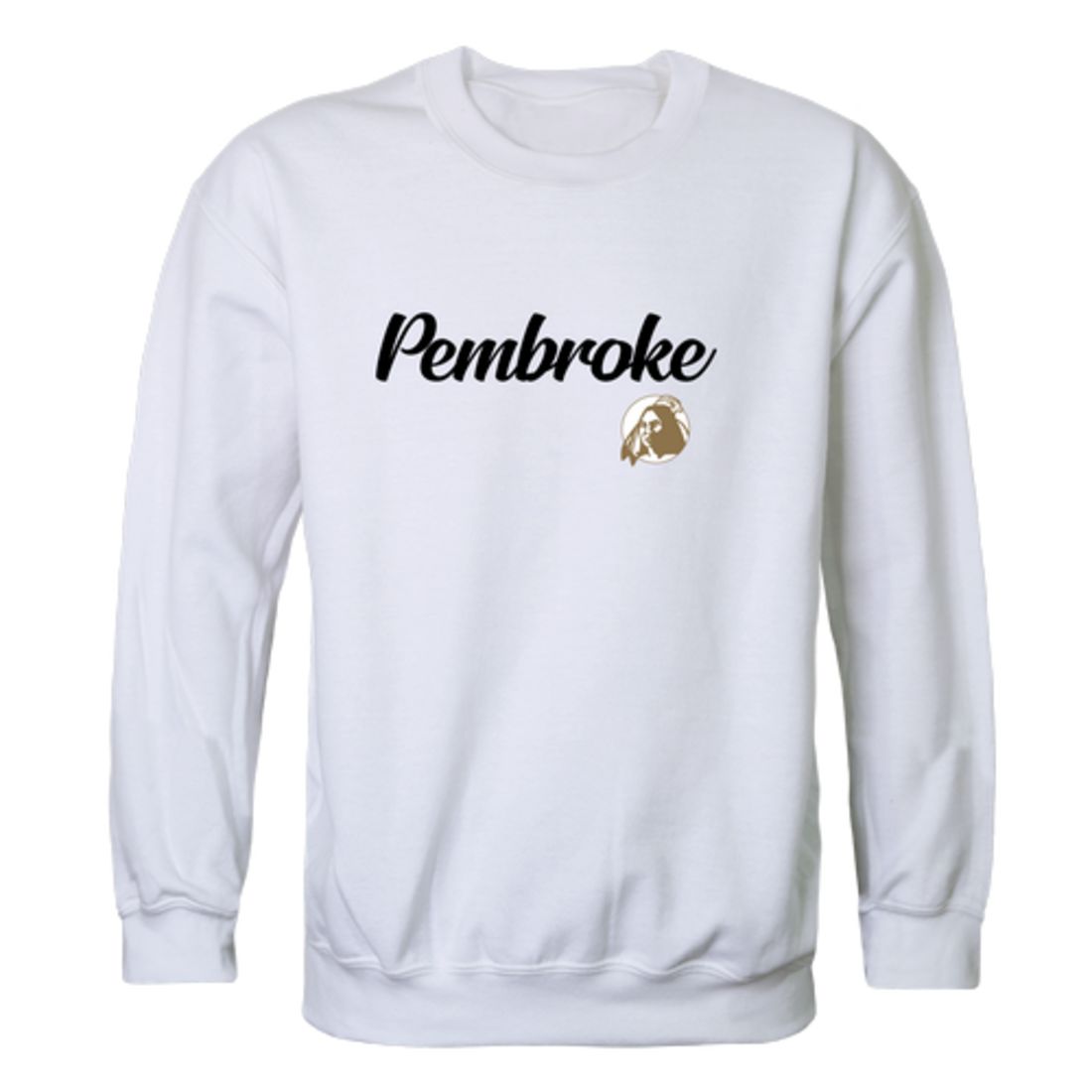 UNCP University of North Carolina at Pembroke Braves Script Crewneck Pullover Sweatshirt Sweater Black-Campus-Wardrobe