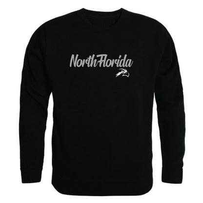 UNF University of North Florida Osprey Script Crewneck Pullover Sweatshirt Sweater Black-Campus-Wardrobe