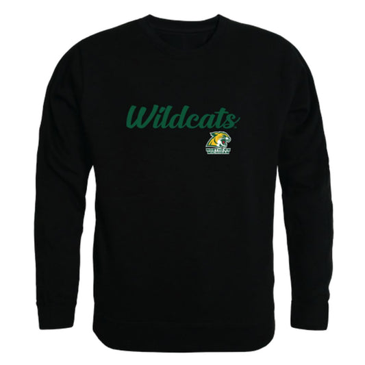 NMU Northern Michigan University Wildcats Script Crewneck Pullover Sweatshirt Sweater Black-Campus-Wardrobe