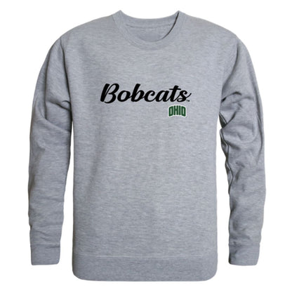 Ohio University Bobcats Script Crewneck Pullover Sweatshirt Sweater Black-Campus-Wardrobe