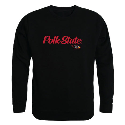 Polk State College Eagles Script Crewneck Pullover Sweatshirt Sweater Black-Campus-Wardrobe