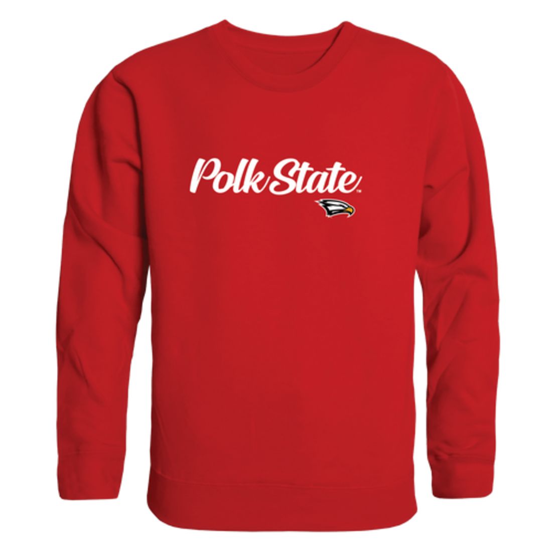 Polk State College Eagles Script Crewneck Pullover Sweatshirt Sweater Black-Campus-Wardrobe