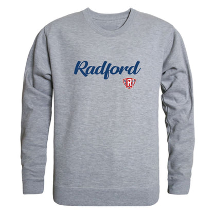 Radford University Highlanders Script Crewneck Pullover Sweatshirt Sweater Black-Campus-Wardrobe