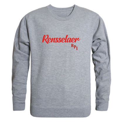 RPI Rensselaer Polytechnic Institute Engineers Script Crewneck Pullover Sweatshirt Sweater Black-Campus-Wardrobe