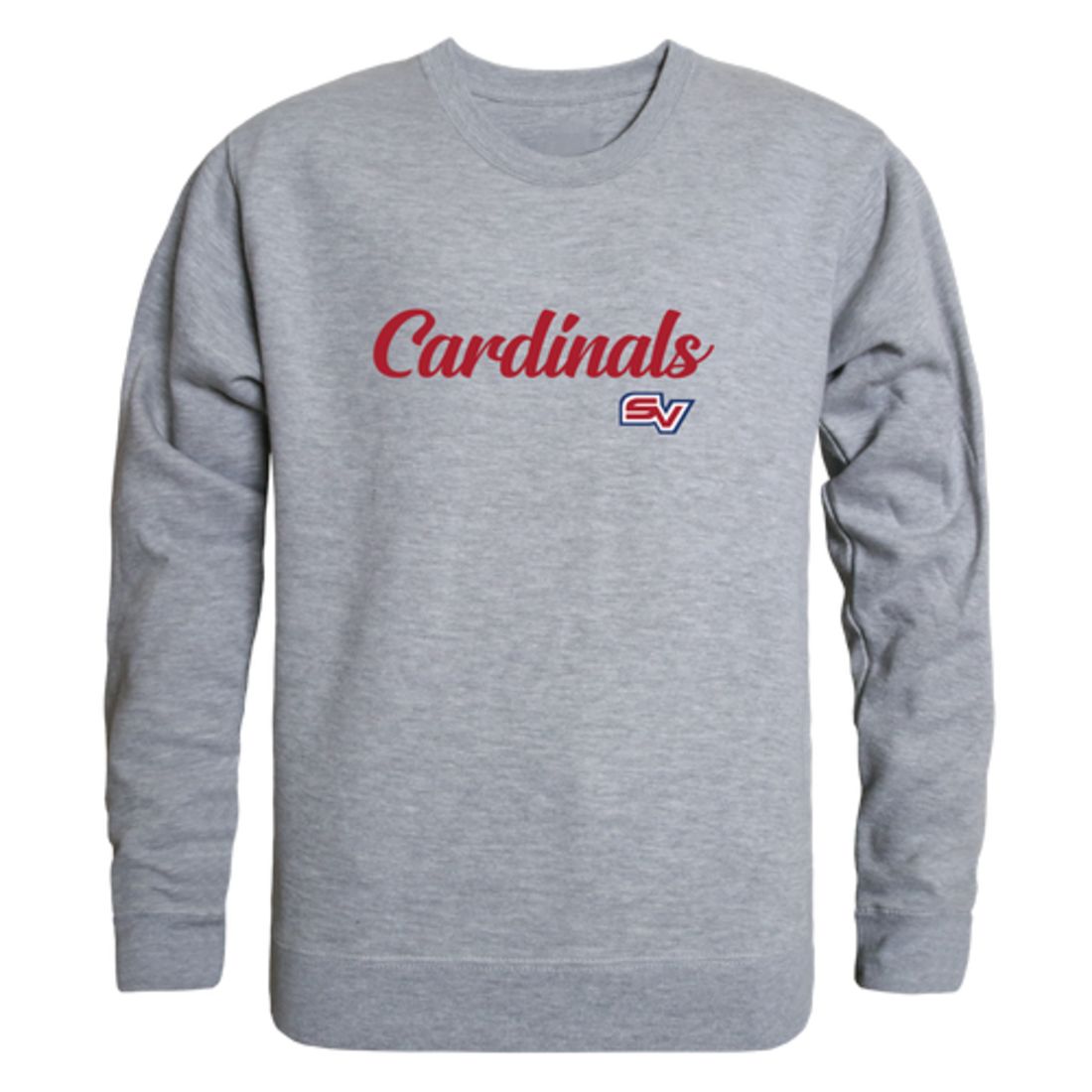 SVSU Saginaw Valley State University Cardinals Script Crewneck Pullover Sweatshirt Sweater Black-Campus-Wardrobe