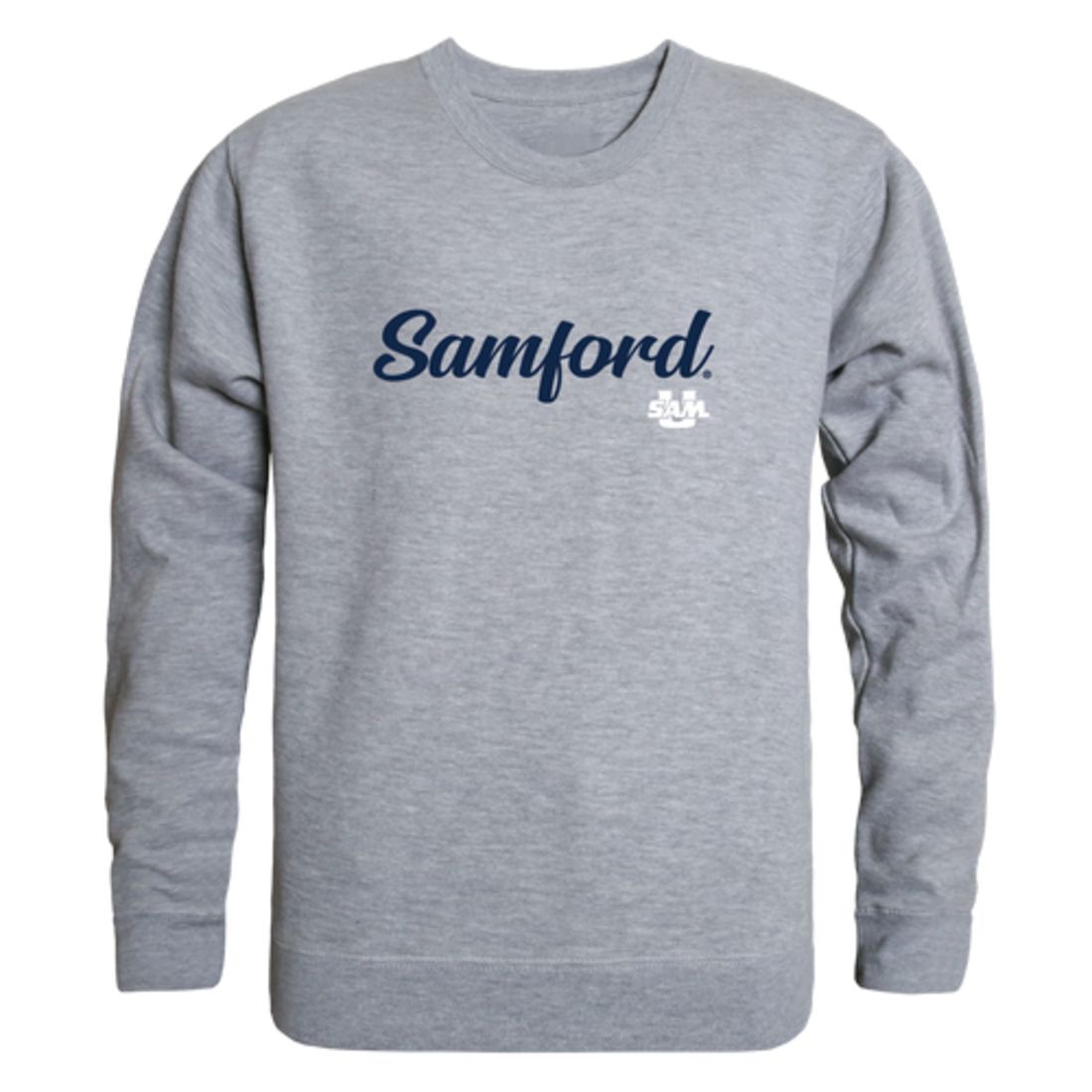Samford University Bulldogs Script Crewneck Pullover Sweatshirt Sweater Black-Campus-Wardrobe