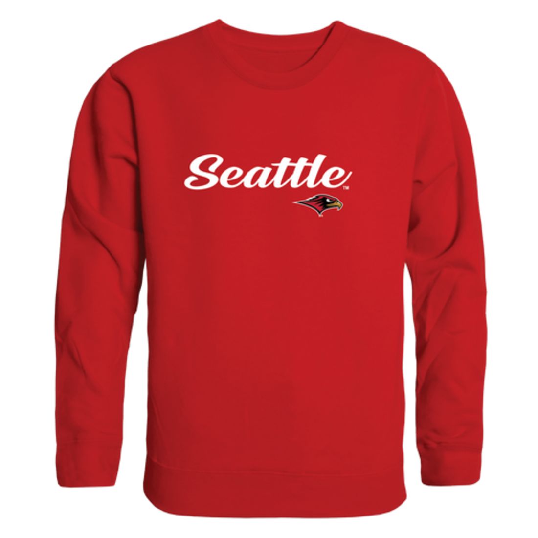 Seattle University Redhawks Script Crewneck Pullover Sweatshirt Sweater Black-Campus-Wardrobe