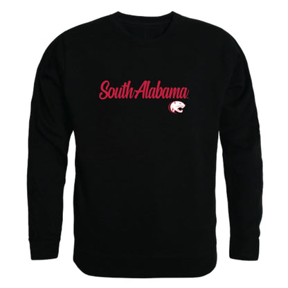 University of South Alabama Jaguars Script Crewneck Pullover Sweatshirt Sweater Black-Campus-Wardrobe