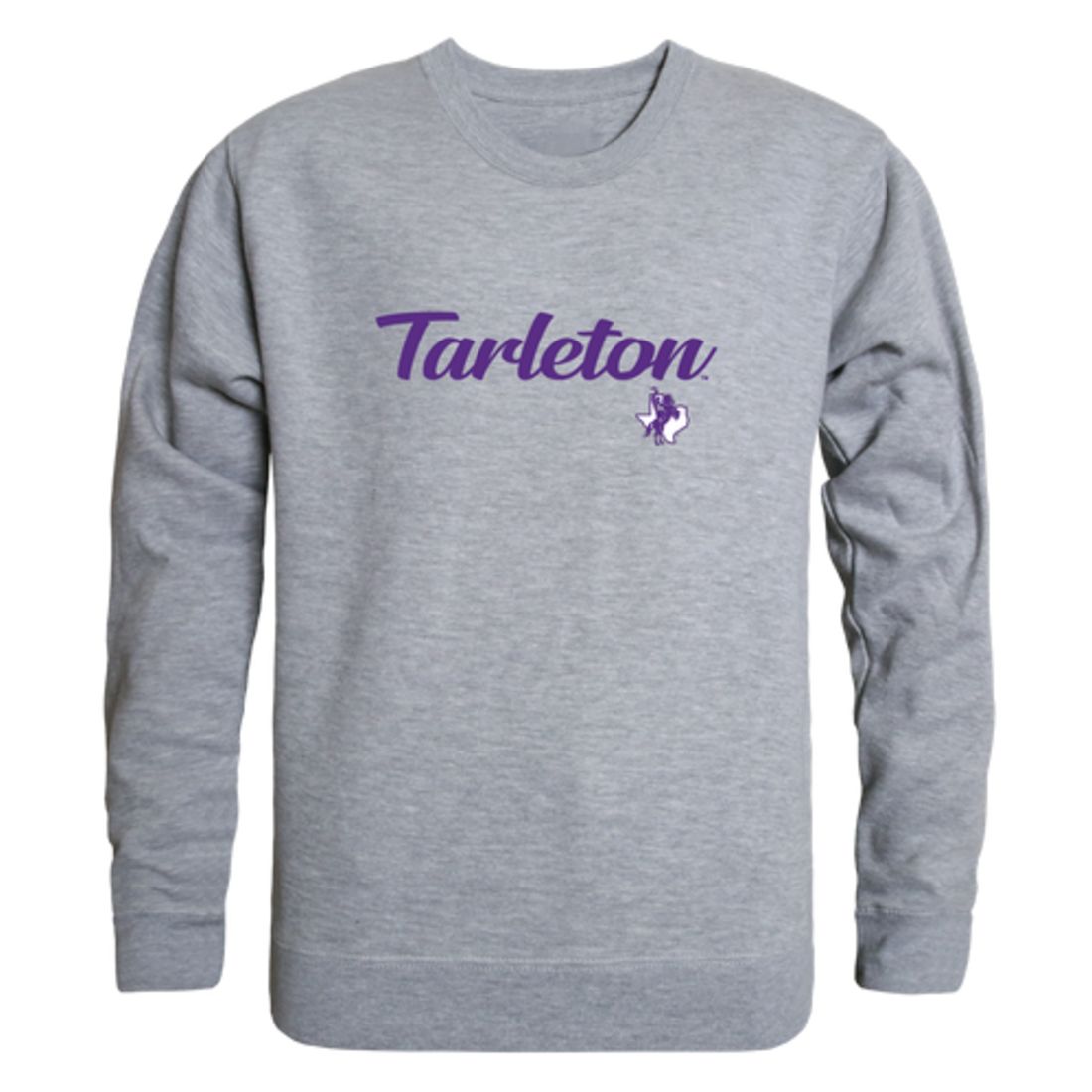 Tarleton State University Texans Script Crewneck Pullover Sweatshirt Sweater Black-Campus-Wardrobe